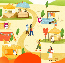 派米雷社區(qū)召集令 集市行樂攤開想象